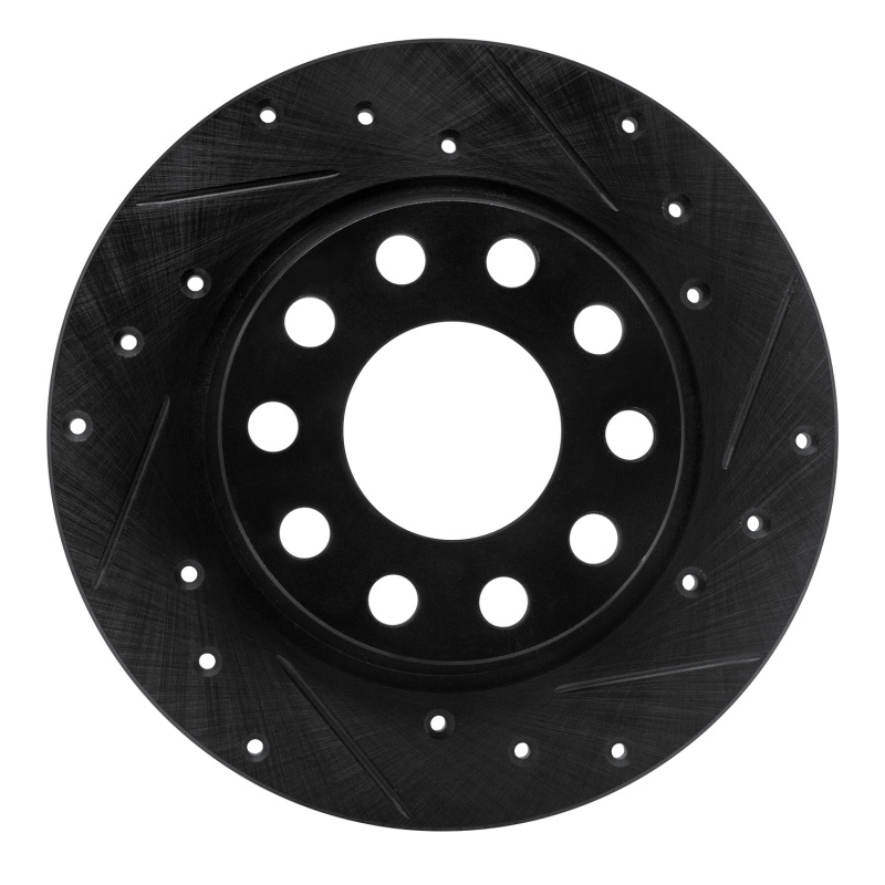 Volkswagen EuroVan Brake Rotor (1) - Front Right - R1 Concepts - Drilled & Slotted - Black - `01-`03 Volkswagen EuroVan Brake Rotor (1) - Front Right - R1 Concepts - Drilled & Slotted - Black - `01-`03